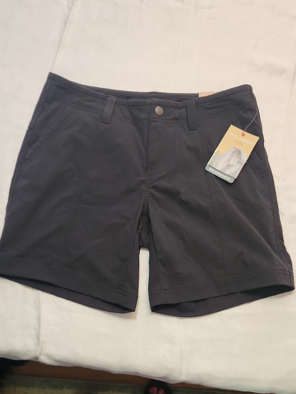 NWT Royal Robbins Discovery III Black Women's Performance Shorts Size 4